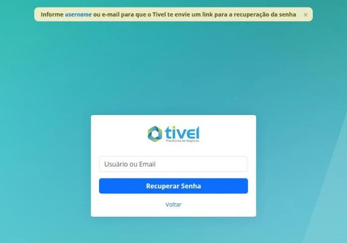 Recuperação de senha
