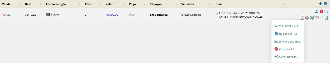 Ações da P.I.