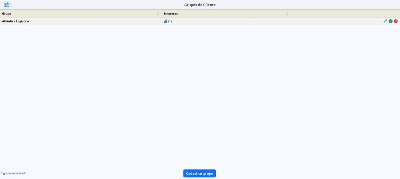 Grupos de Cliente