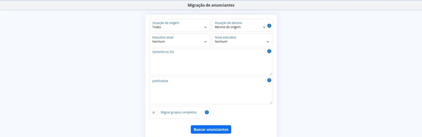 Migração de Anunciantes
