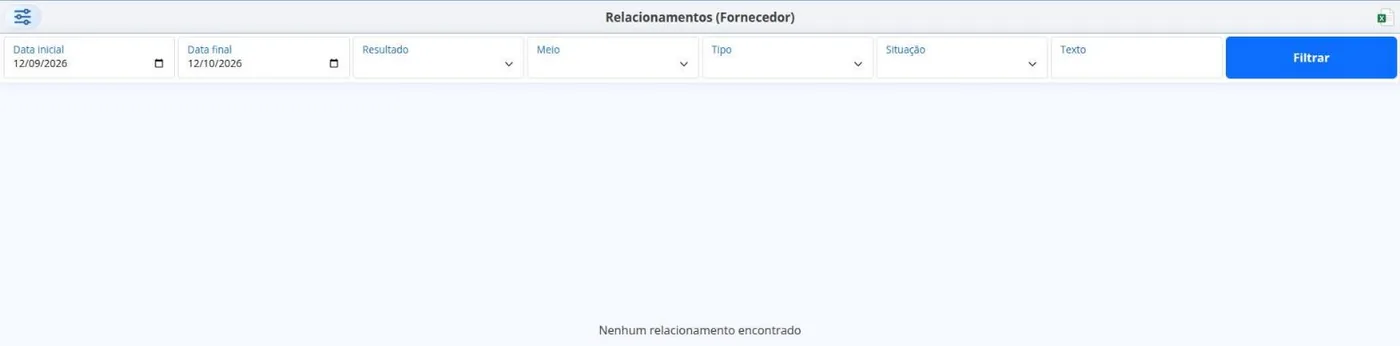 Relac. com Fornecedor