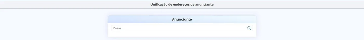 Unific. Endereços Anunc.