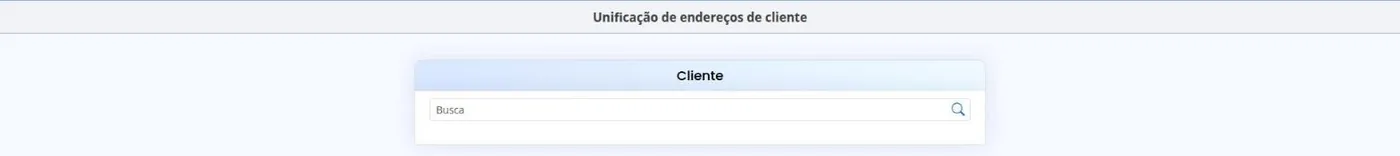 Unific. Endereços Cliente