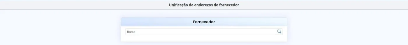 Unific. Endereços Forn.