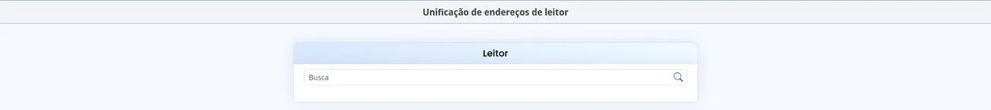 Unific. Endereços Leitor