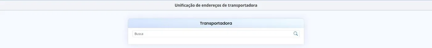 Unific. Endereços Transp.