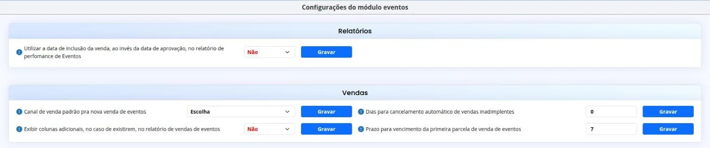 Configurações