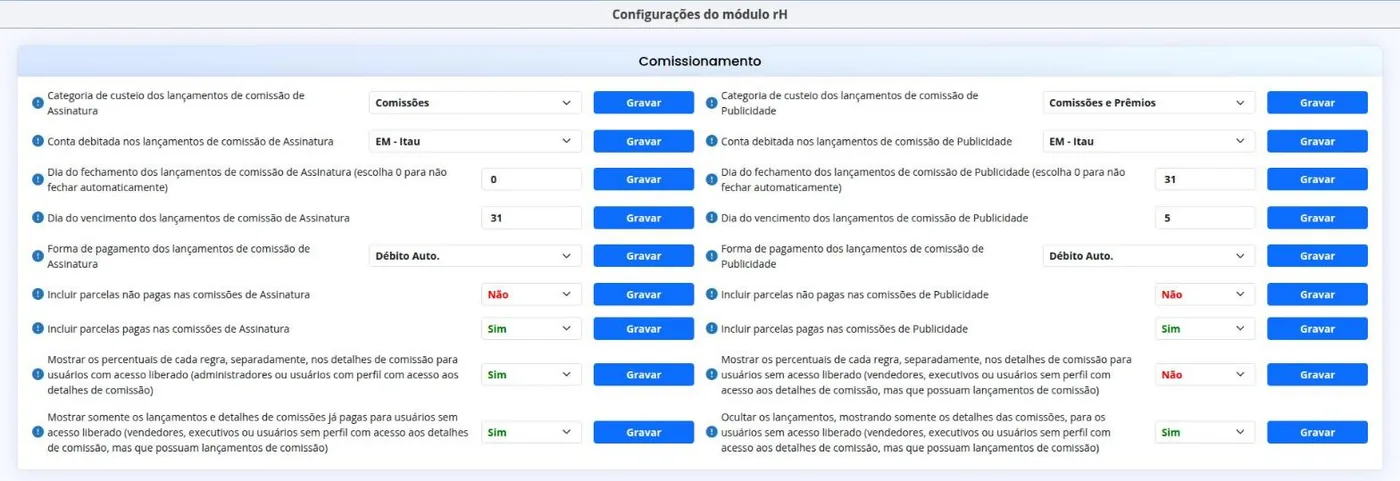 Configurações