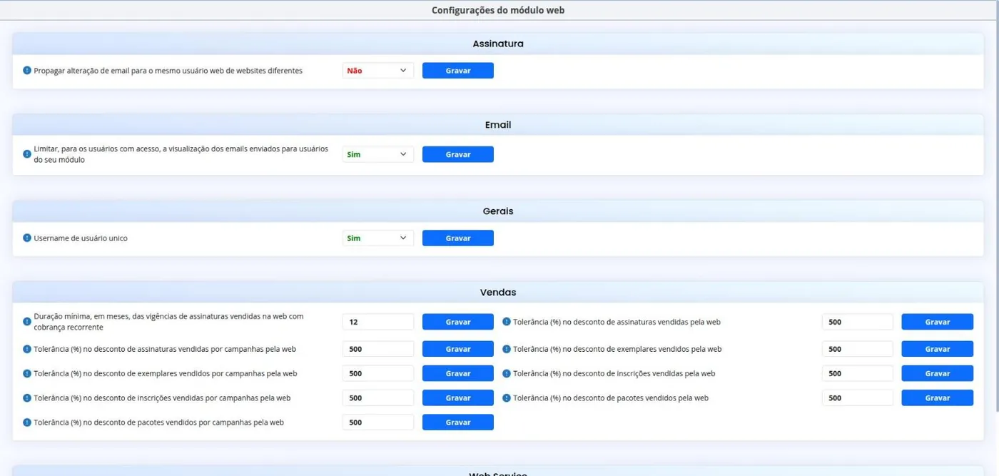 Configurações