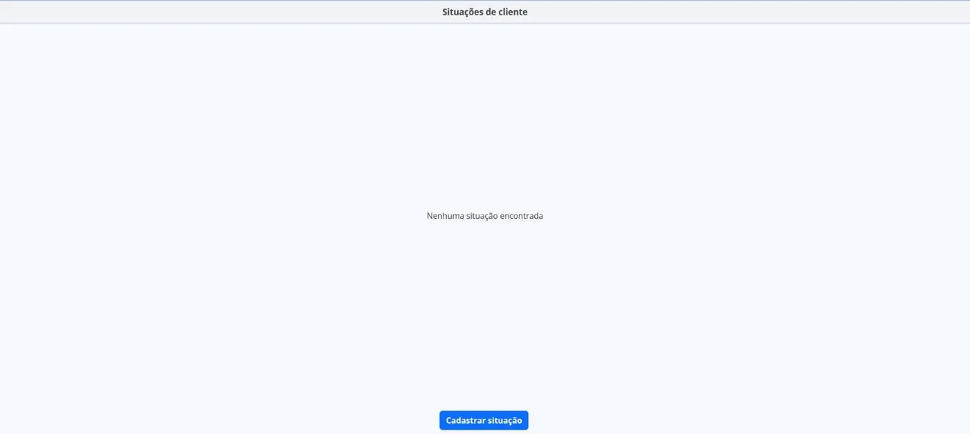 Situação de Cliente